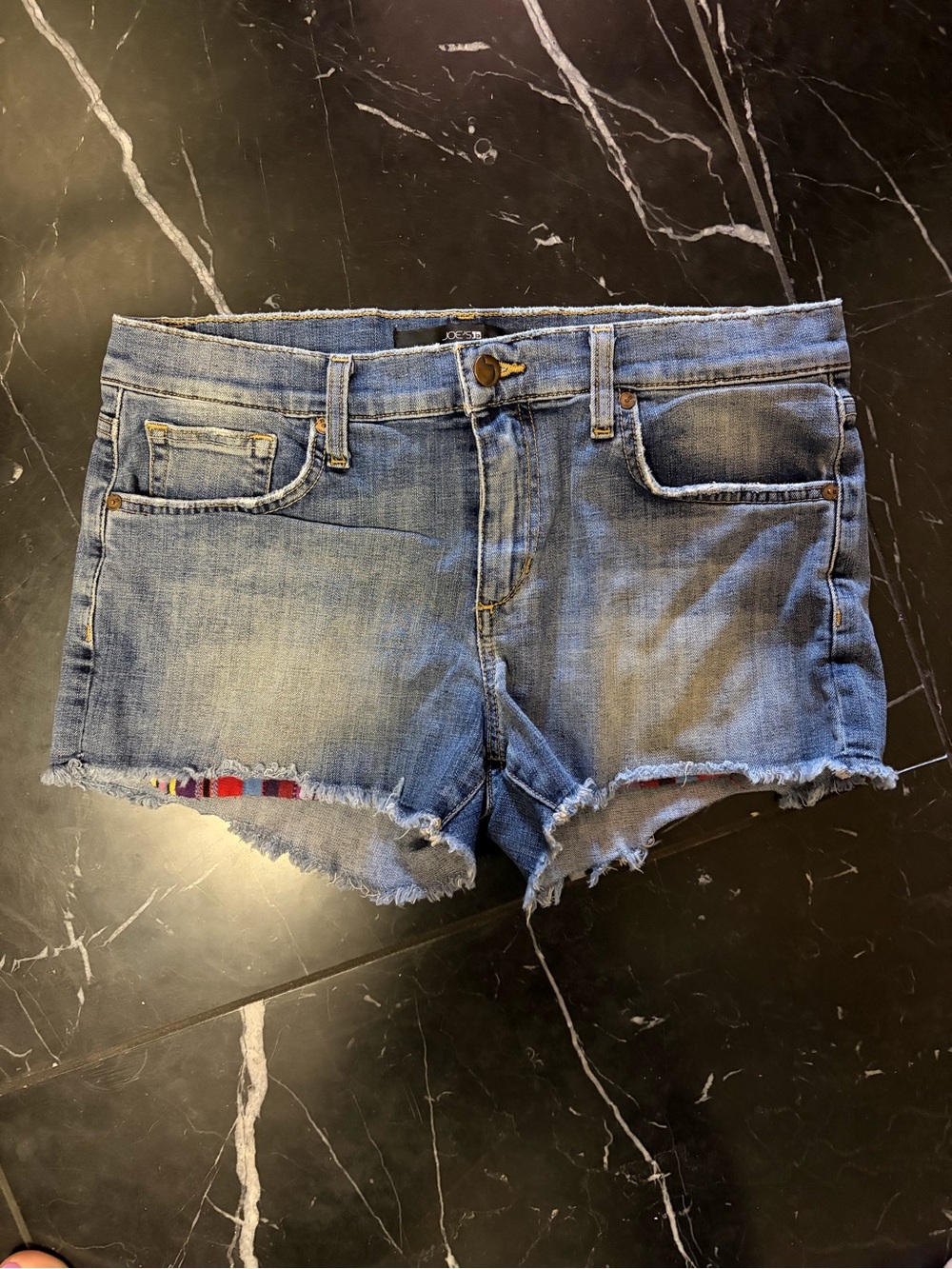 Joe's Jeans Light Blue Frayed Denim Cutoff Shorts